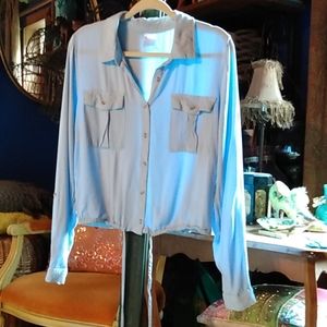 Women's XL No Boundaries Light Blue Blouse